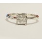 18 kts white gold ring with diamonds