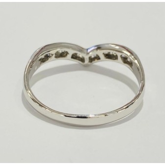 Sortija de diamantes en oro blanco