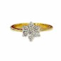 18 kts bicolor gold ring with diamonds