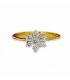 18 kts bicolor gold ring with diamonds