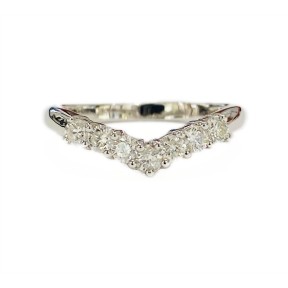 Sortija de oro blanco 18 kts con diamantes