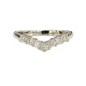 18 kts white gold ring with diamonds