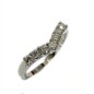 18 kts white gold ring with diamonds