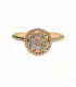 14 kts rose gold ring with diamonds