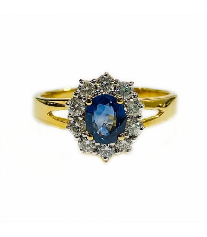 Oval Cut Blue Sapphire Engagement Ring – Maya – Sunday Island Jewelry