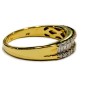 18 kts yellow gold ring with diamonds