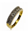 18 kts yellow gold ring with diamonds