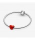 Charm Pandora Corazón Rojo Metálico