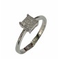 18 kts white gold ring with diamonds
