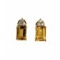 PENDIENTES DE TOPACIO CITRINO Y DIAMANTES