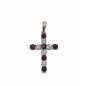 Cruz de Oro con Rubí y Diamantes