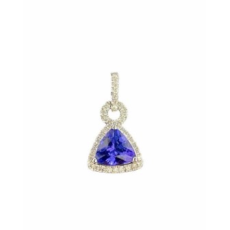 Colgante con tanzanita y diamantes blancos 