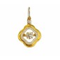 Colgante "dancing diamond" en oro amarillo 14 kts con diamantes Colgante "dancing diamond" en oro amarillo 14 kts con diamantes
