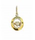 Dancing diamond pendant in 14 kts rose gold with diamonds