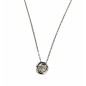 Colgante con cadena oro blanco 18 kts con diamante