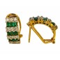EMERALD AND DIAMOND EARRINGS