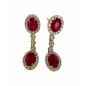 PENDIENTES DE RUBIES Y DIAMANTES