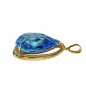 COLGANTE CON TOPACIO AZUL Y DIAMANTES BLANCOS COLGANTE CON TOPACIO AZUL Y DIAMANTES BLANCOS