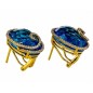 PENDIENTES DE TOPACIO AZUL Y DIAMANTES