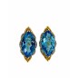 PENDIENTES DE TOPACIO AZUL Y DIAMANTES