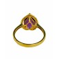 SORTIJA AMATISTA Y DIAMANTES MONTADO EN ORO AMARILLO 18CTS