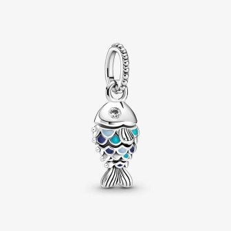 Pandora Pez Colgante con Escamas Azules