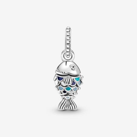Pandora Blue Scaled Fish Charm