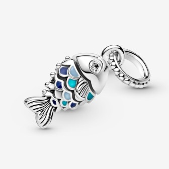 Pandora Pez Colgante con Escamas Azules