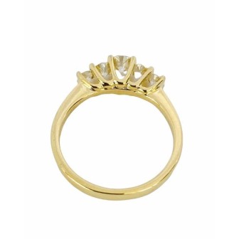 SORTIJA DE ORO AMARILLO CON DIAMANTES