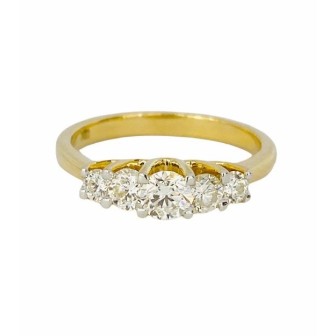 SORTIJA DE ORO AMARILLO CON DIAMANTES