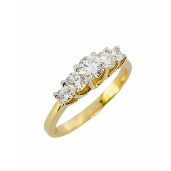SORTIJA DE ORO AMARILLO CON DIAMANTES