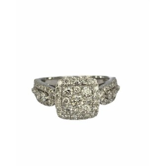 SORTIJA DE ORO BLANCO CON DIAMANTES