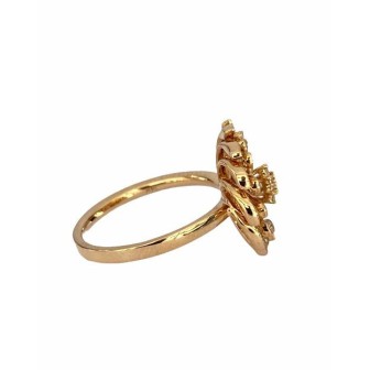 SORTIJA DE ORO ROSA CON DIAMANTES