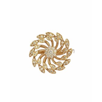 SORTIJA DE ORO ROSA CON DIAMANTES
