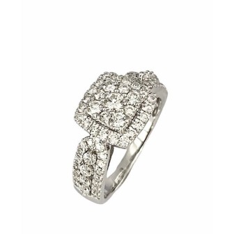 SORTIJA DE ORO BLANCO CON DIAMANTES