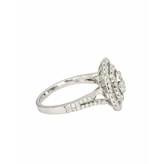 SORTIJA DE ORO BLANCO CON DIAMANTES
