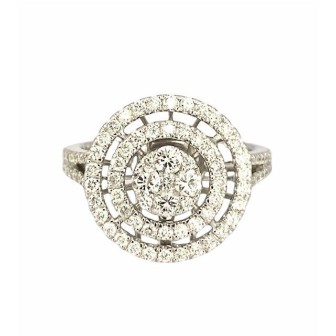 SORTIJA DE ORO BLANCO CON DIAMANTES