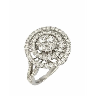 SORTIJA DE ORO BLANCO CON DIAMANTES