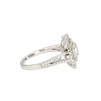 SORTIJA DE ORO BLANCO CON DIAMANTES