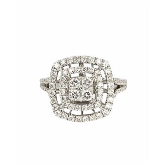 SORTIJA DE ORO BLANCO CON DIAMANTES