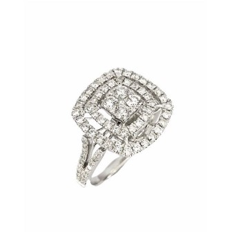 SORTIJA DE ORO BLANCO CON DIAMANTES