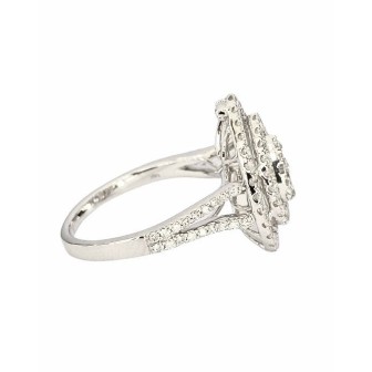 SORTIJA DE ORO BLANCO CON DIAMANTES