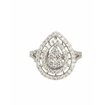 SORTIJA DE ORO BLANCO CON DIAMANTES