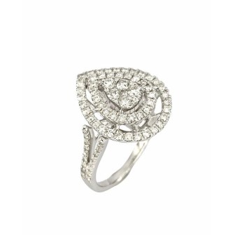 SORTIJA DE ORO BLANCO CON DIAMANTES