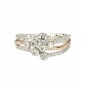SORTIJA DE ORO BLANCO Y ROSA CON DIAMANTES