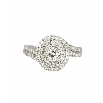 SORTIJA DE ORO BLANCO CON DIAMANTES