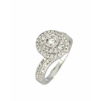 SORTIJA DE ORO BLANCO CON DIAMANTES